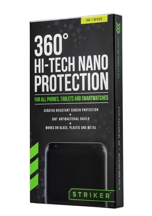 Антибактериален комплект 3 в 1 STRIKER 360º, Hi-Tech Nano Protection за телефони - image 3
