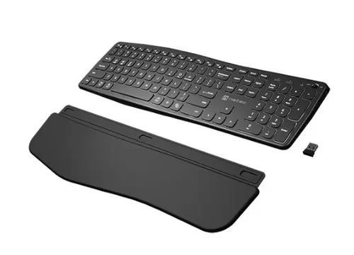 Клавиатура, Natec wireless bluetooth keyboard PORIFERA x-scissors, backlit ergonomic us layout - image 1