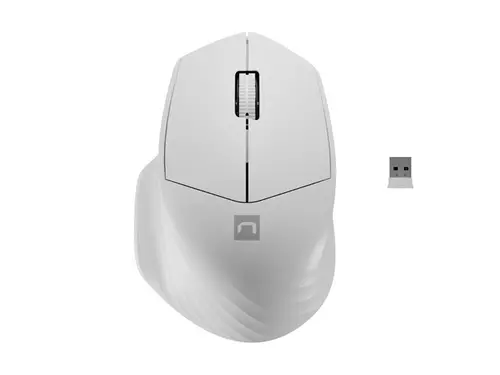 Мишка, Natec Mouse Siskin Wireless 1600DPI 2.4GHz + Bluetooth 5.0 Optical White