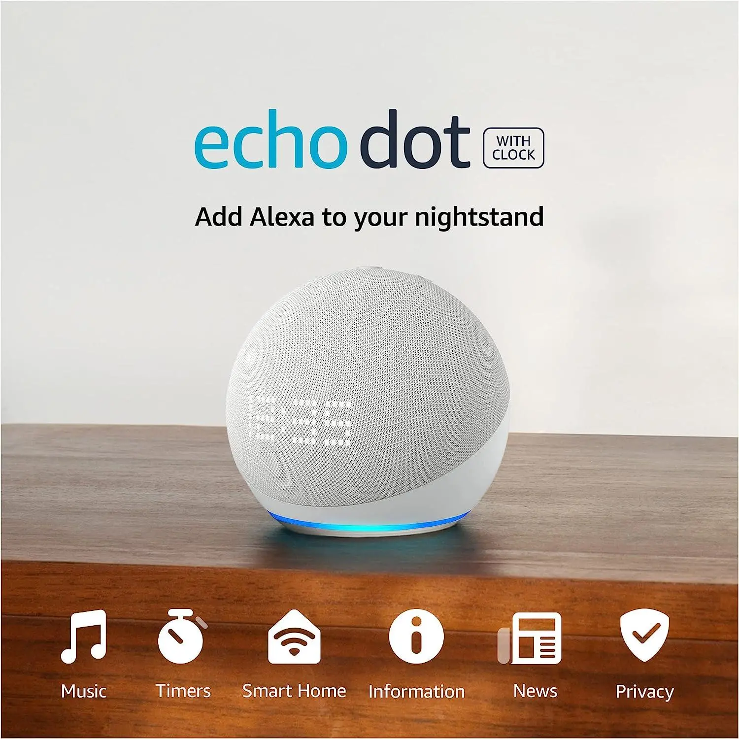 Смарт тонколона Amazon Echo Dot 5, B09B8vn8yq, Гласов асистент, Alexa, Часовник, Бяла - image 3