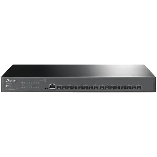 JetStream 16-Port 10GE SFP+ L2+ Managed SwitchPORT: 16× 10G SFP+ Slots, RJ45/Micro-USB Console PortSPEC: 1U 19-inch Rack-mountable Steel CaseFEATURE: Integration with Omada SDN Controller, Static Routing, OAM, sFlow, DDM, 802.1Q VLAN, QinQ, STP/