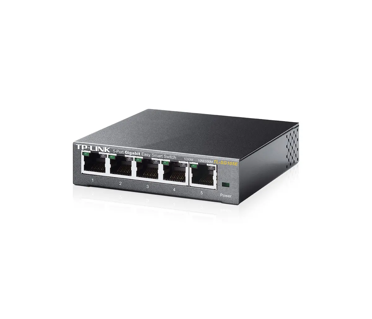 TP-Link TL-SG105E 5-Port Gigabit Desktop Easy Smart Switch, 5 10/100/1000Mbps RJ45 ports, MTU/Port/Tag-based VLAN, QoS, IGMP Snooping, Green technology, Metal Casing, Desktop/Wall mount - image 2