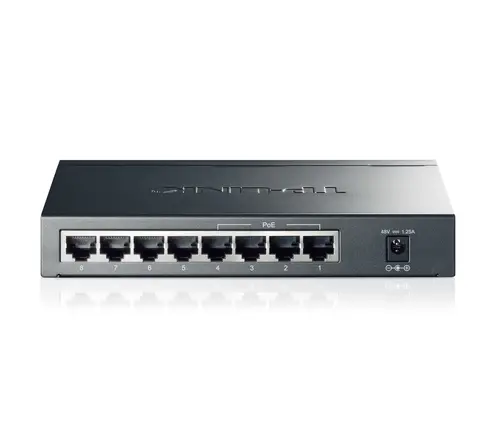 TP-Link TL-SG1008P 8-Port Gigabit Desktop Switch with 4-Port PoE+, 64W PoE Power supply, Supports PoE power up to 30 W for each PoE port, 802.1p/DSCP QoS, IGMP Snooping, Plug and Play, steel case - image 1
