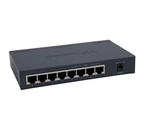 TP-Link TL-SG1008P 8-Port Gigabit Desktop Switch with 4-Port PoE+, 64W PoE Power supply, Supports PoE power up to 30 W for each PoE port, 802.1p/DSCP QoS, IGMP Snooping, Plug and Play, steel case - image 3