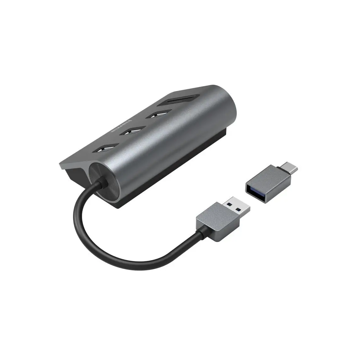 HAMA USB hub/αναγνώστης καρτών, 5 θυρών, 3x USB-A, SD, microSD, συμπ. προσαρμογέας USB-C - image 1