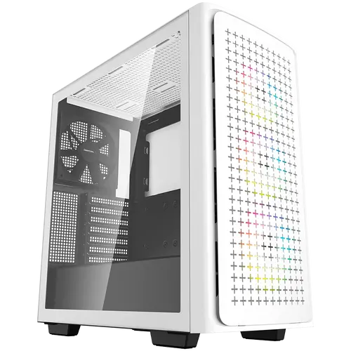 DeepCool CK560 White Mid Tower Case, Mini-ITX / Micro-ATX / ATX / E-ATX, 2xUSB3.0, 1xAudio, 1xType-C, ABS+SPCC+Tempered Glass, Mesh Pane R-CK560-BKAAE4-G-1