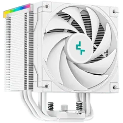 DeepCool AK500 Digital WH, CPU Air Cooler, 1x120mm FK120 PWM FDB Fan, ARGB, Digital Display, White, TDP 240W, 5 Heatpipes, Fluid Dynamic Bearing, LGA2066/2011-v3/2011/1700/1200/1151/1150/1155, AMD AM5/AM4, 127×117×160 mm(L×W×H), 3Y, R-AK500-WHADM