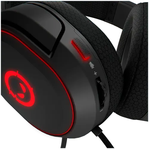 LORGAR Kaya 460, USB Gaming ακουστικά με μικρόφωνο, CM108B, RGB οπίσθιος φωτισμός, Plug&Play, καλώδιο σύνδεσης USB-A 2m, υφασμάτινα μαξιλαράκια - 5