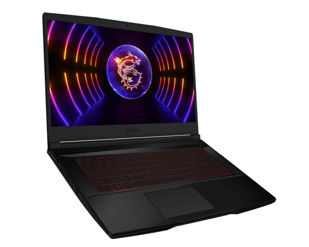 Лаптоп, MSI Thin GF63 12UC, i5-12450H (8C/12T, 12 MB, up to 4.40 GHz), 15.6" FHD (1920x1080), 144Hz, IPS-Level, RTX 3050 4GB GDDR6 (Up to 1172.5MHz), 8GB DDR4 (3200MHz), 512GB NVMe PCIe SSD, Intel Wi-Fi 6, BT5.2, 3 cell, 52.4Whr, 2 Year, Red Backlit KBD, NO OS - image 3