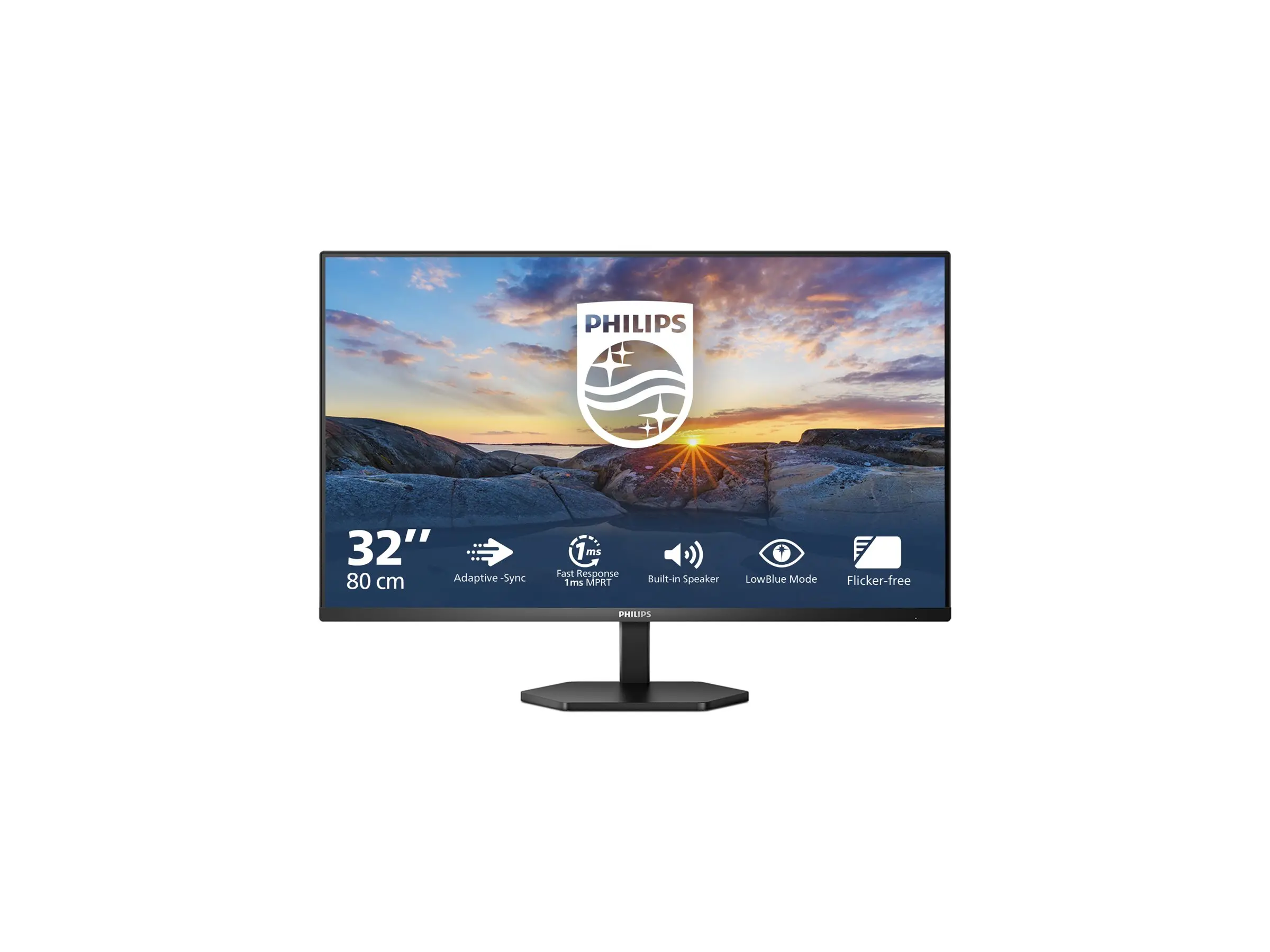 Οθόνη, Philips 32E1N3100LA31, 31.5" VA WLED, 1920x1080@75Hz, 4ms GtG, 1ms MPRT, 300cd/m2, 3000:1, Mega Infinity DCR, Adaptive Sync, FlickerFree, Low