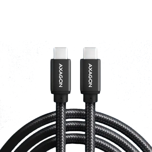 Axagon Data and charging USB 3.2 Gen1 cable lengh 3 m. PD 60W, 3A. Black braided.