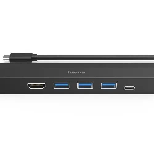 Hub USB-C HAMA, multiport, 6 porturi, 3 x USB-A, USB-C, HDMI, LAN/Ethernet - 9