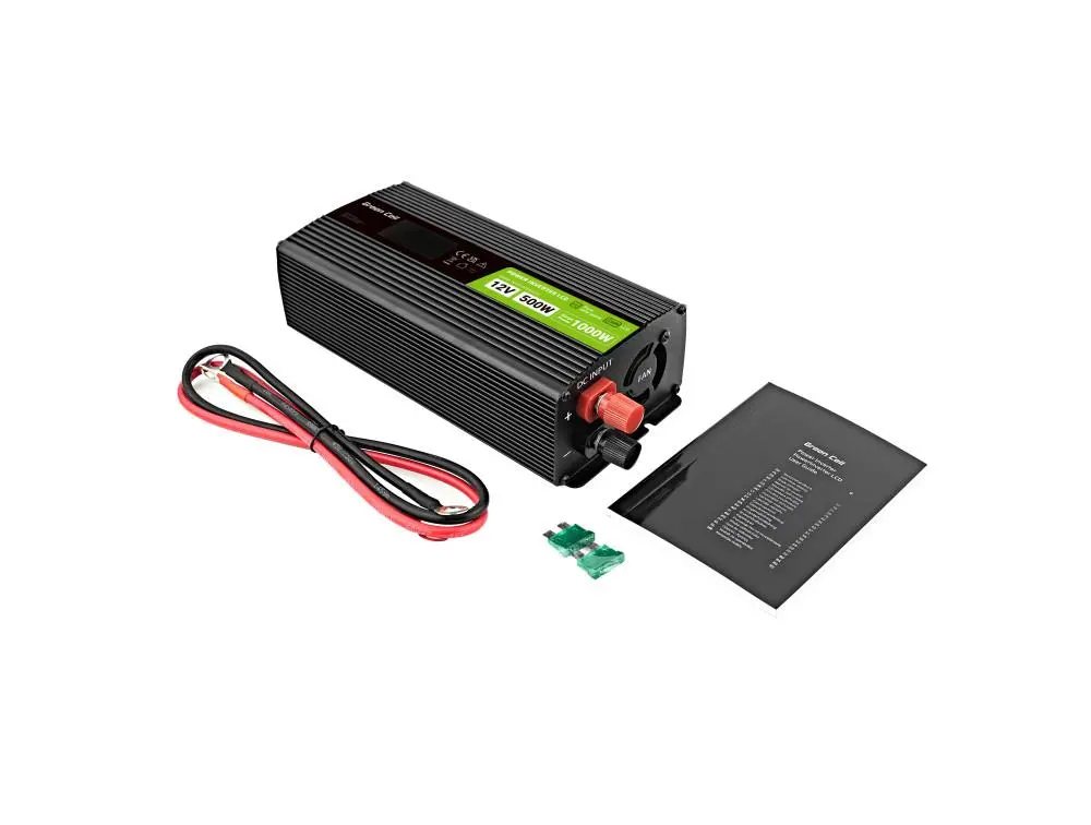 Invertor GREEN CELL, 12/220V, DC/AC, 500W/1000W INVGC12P500LCD LCD, Sinusoidă pură - image 3