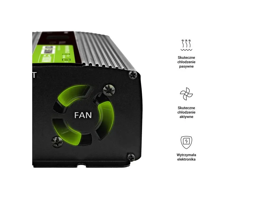 Inverter GREEN CELL, 12/220V, DC/AC, 500W/1000W INVGC12P500LCD LCD, Καθαρό ημίτονο - image 4