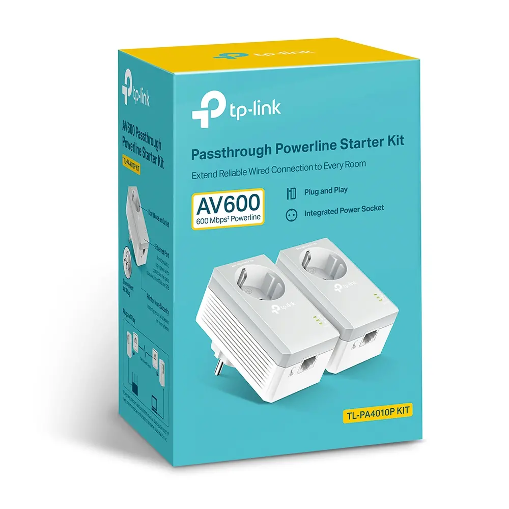 PowerLine адаптер TP-Link TL-PA4010P KIT 2 бр - image 4