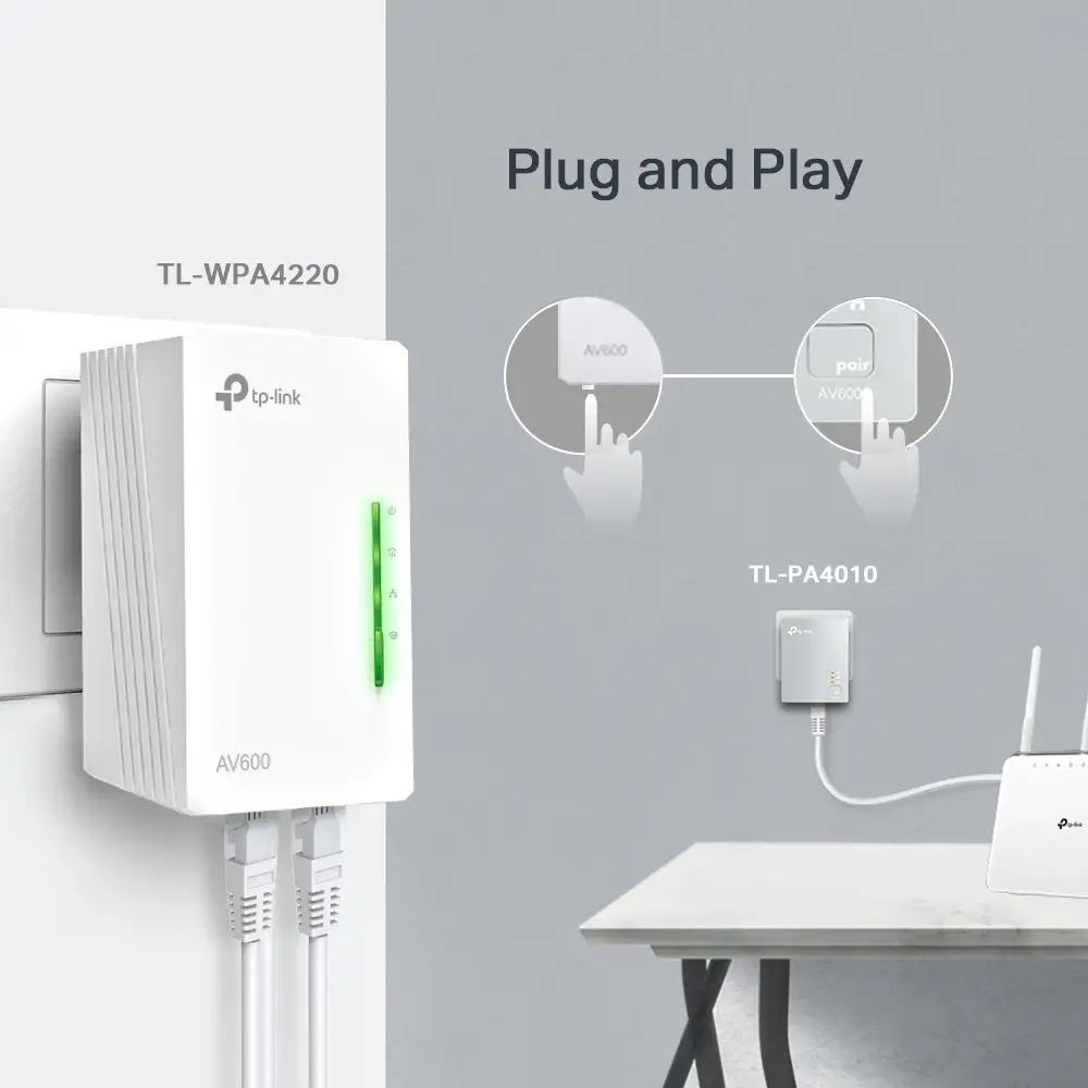Adaptor PowerLine TP-Link TL-WPA4220 Starter Kit - image 3