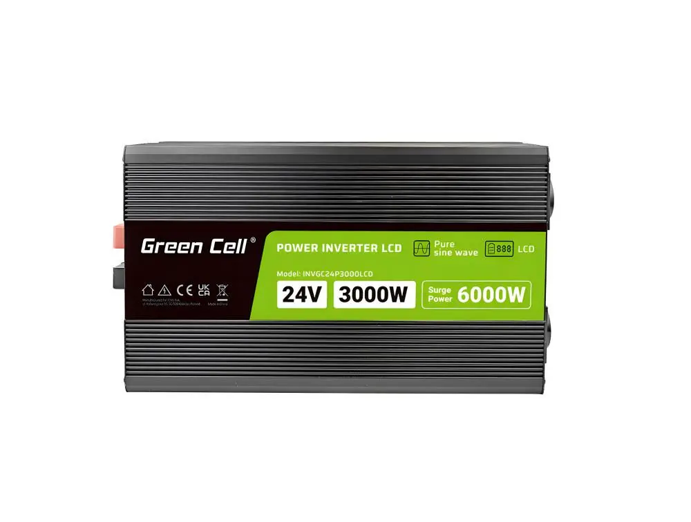 Инвертор GREEN CELL, 24/220V,  DC/AC, 3000W/6000W, чиста синусоида - image 1