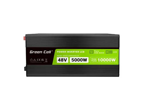 Инвертор GREEN CELL, 48/220V, DC/AC, 5000W/10000W,INVGCP5000LCD LCD чиста синусоида - image 1