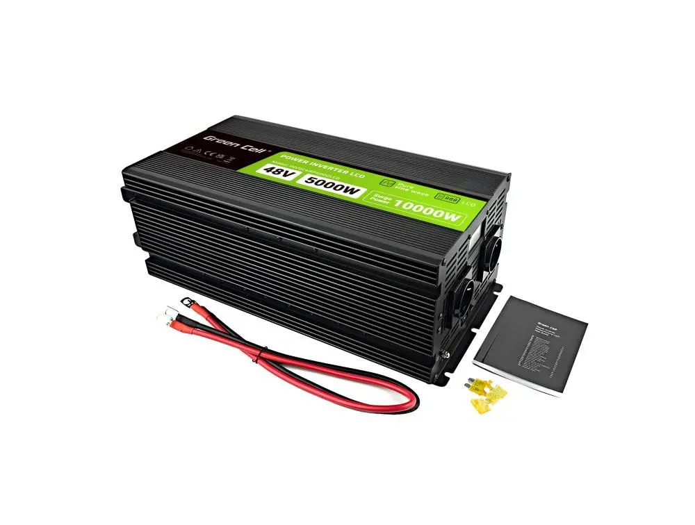 Инвертор GREEN CELL, 48/220V,  DC/AC, 5000W/10000W,INVGCP5000LCD  LCD чиста синусоида - image 3