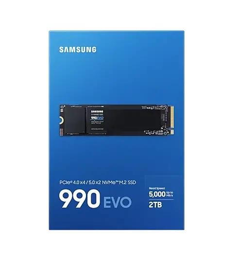 Твърд диск, Samsung SSD 990 EVO 2TB PCIe 4.0 NVMe 2.0 M.2 V-NAND TLC, 256-bit Encryption, Read 5000 MB/s Write 4200 MB/s - image 4