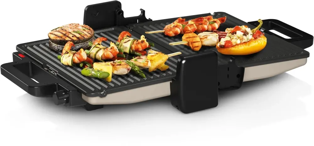 Контактен грил, Bosch TCG3302, Contact grill 3 in 1, 2000 W, Removable aluminum grill plates with non-stick ceramic coating, silver - image 7