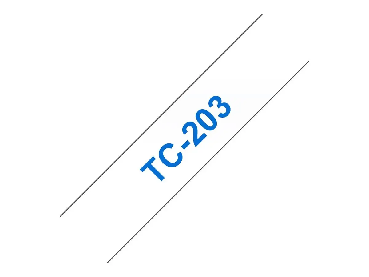 BROTHER P-Touch TC-203 blue on white 12mm - image 2