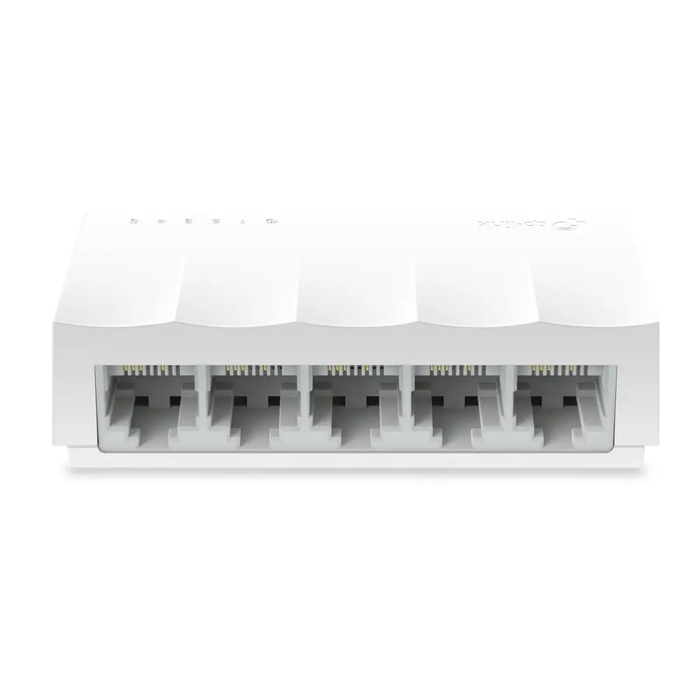 TP-Link LiteWave Switch de birou cu 5 porturi 10/100Mbps, 5 porturi RJ45 10/100Mbps, carcasă din plastic pentru birou, tehnologie Green Ethernet