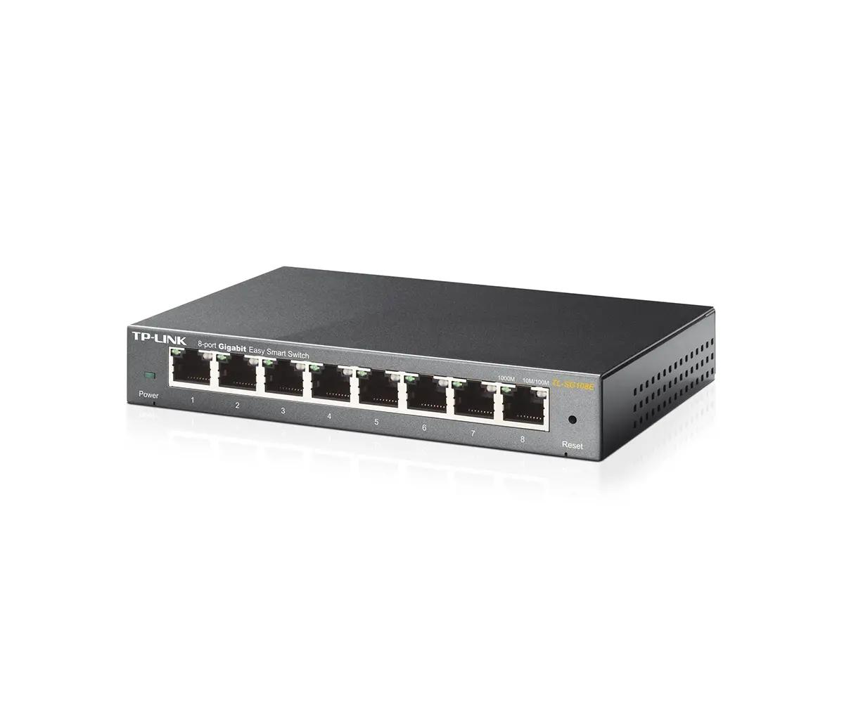 TP-Link TL-SG108E Easy Smart Switch Gigabit 8 θυρών, 8 θύρες RJ45 10/100/1000Mbps, VLAN βάσει MTU/θύρας/Tag, QoS, IGMP Snooping, Port Mirroring - image 1