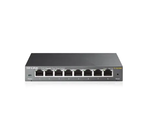 TP-Link TL-SG108E Easy Smart Switch Gigabit 8 θυρών, 8 θύρες RJ45 10/100/1000Mbps, VLAN βάσει MTU/θύρας/Tag, QoS, IGMP Snooping, Port Mirroring