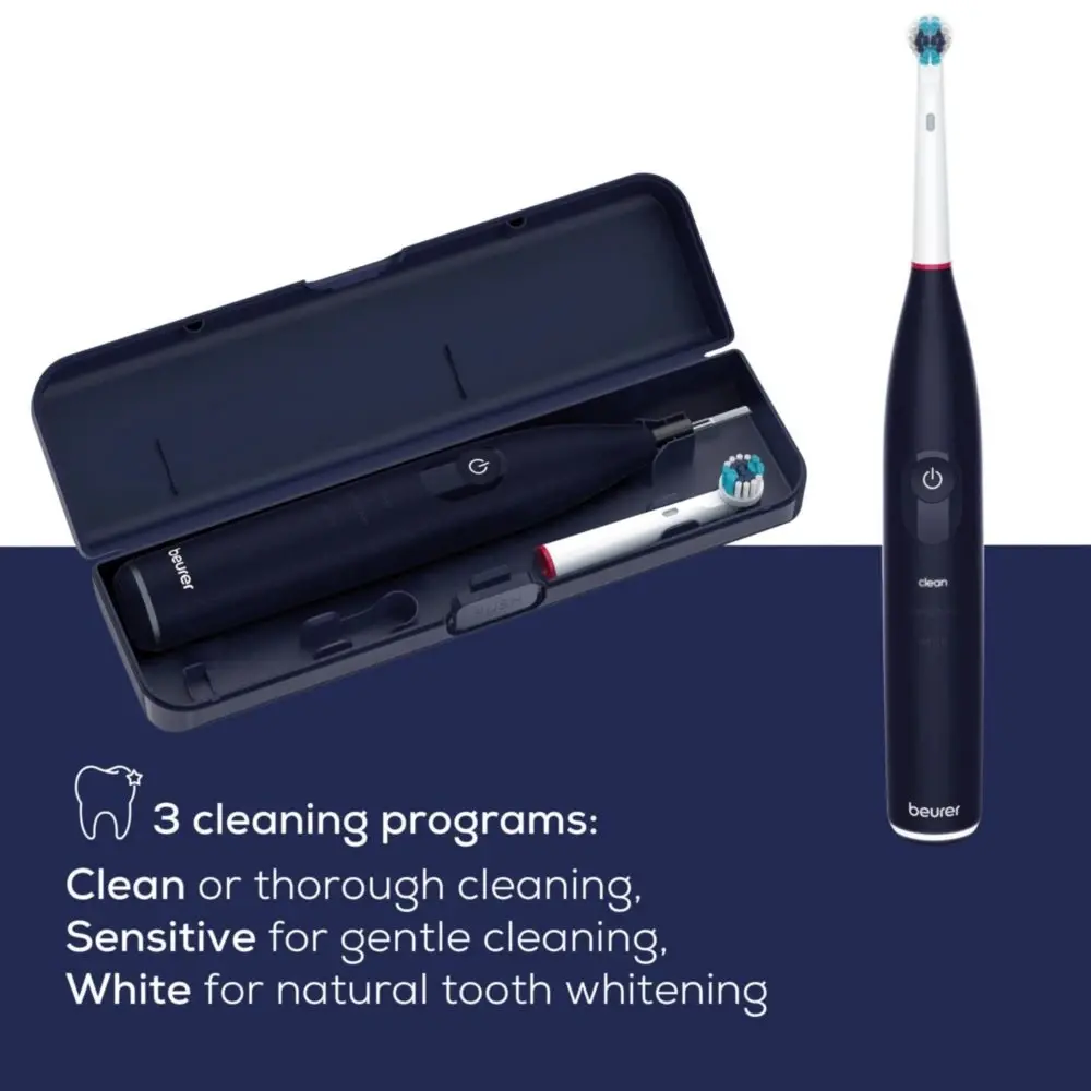 Електрическа четка за зъби, Beurer TB 50 Electric toothbrush; Integr. pressure sensor; 3 cleaning programs; 45 days Battery life; 2-min timer; Oscillating, pulsating, brushing technology; Incl. charger, USB cable with adapter, storage box & CBH; black - image 13