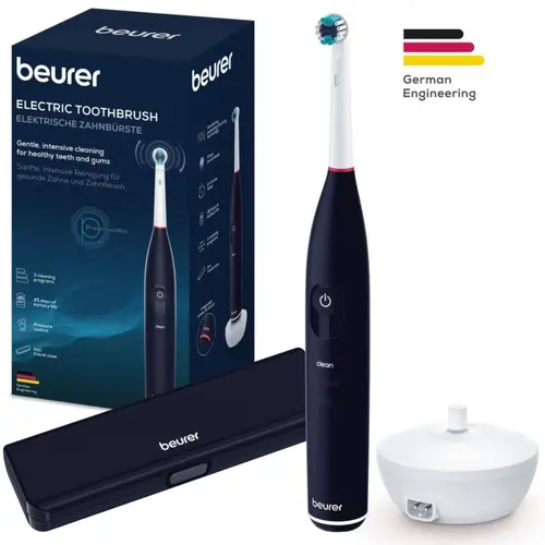 Електрическа четка за зъби, Beurer TB 50 Electric toothbrush; Integr. pressure sensor; 3 cleaning programs; 45 days Battery life; 2-min timer; Oscillating, pulsating, brushing technology; Incl. charger, USB cable with adapter, storage box & CBH; black - image 17