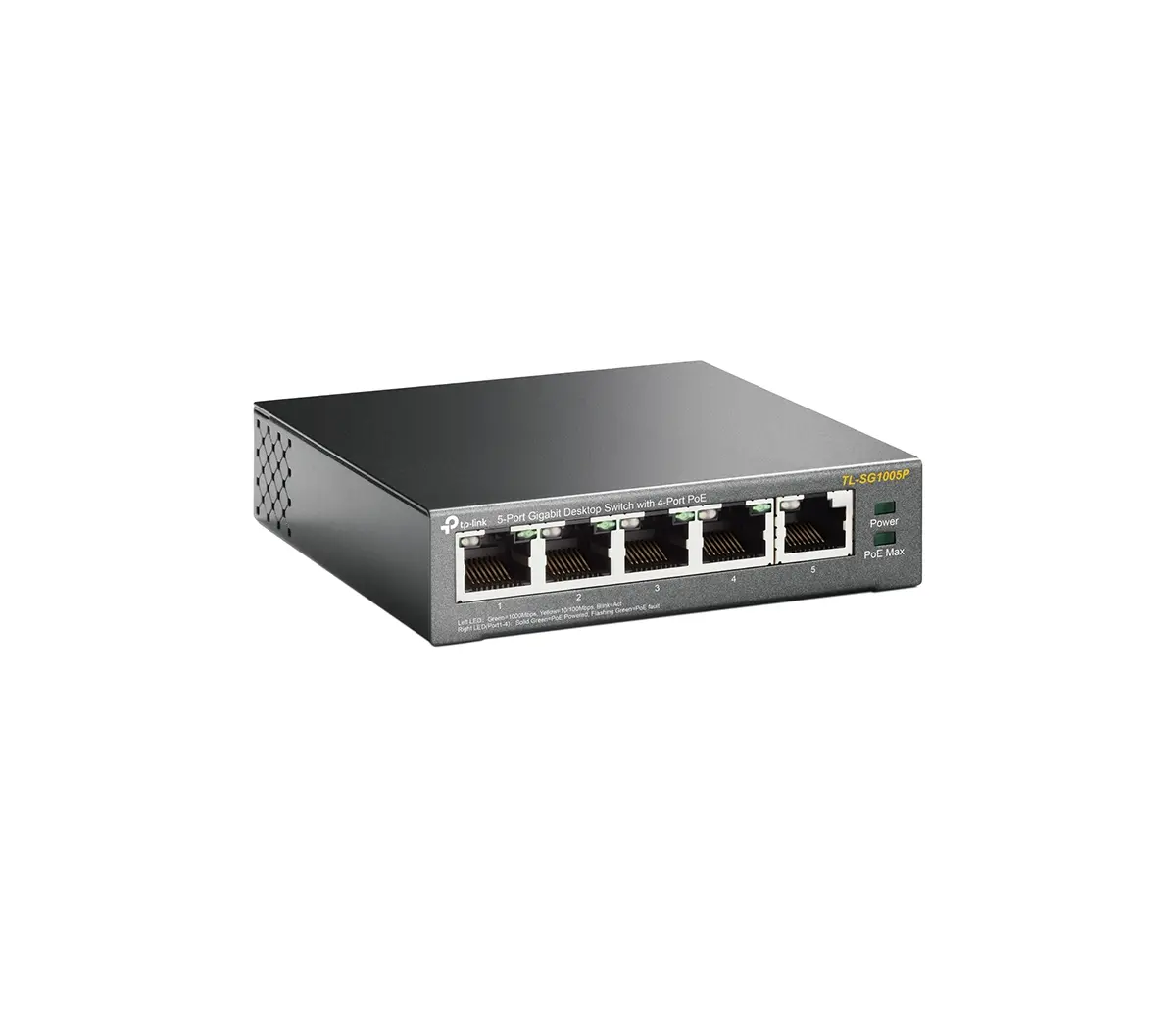 TP-LINK TL-SG1005P Switch Gigabit de birou cu 5 porturi și 4 porturi PoE - image 1