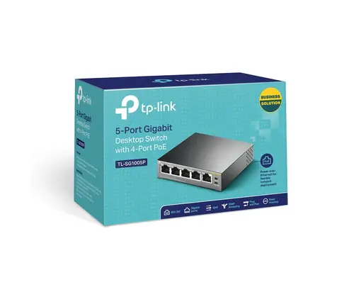 TP-LINK TL-SG1005P 5-Port Gigabit Desktop Switch with 4-Port PoE - image 2