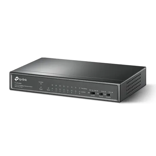 9-port 10/100Mbps unmanaged switch with 8 PoE+ ports, compliant with 802.3af/at PoE, 65W PoE budget, support 250m Extend Mode, Priority mode and Isolation mode, desktop mount, plug and play. - image 1