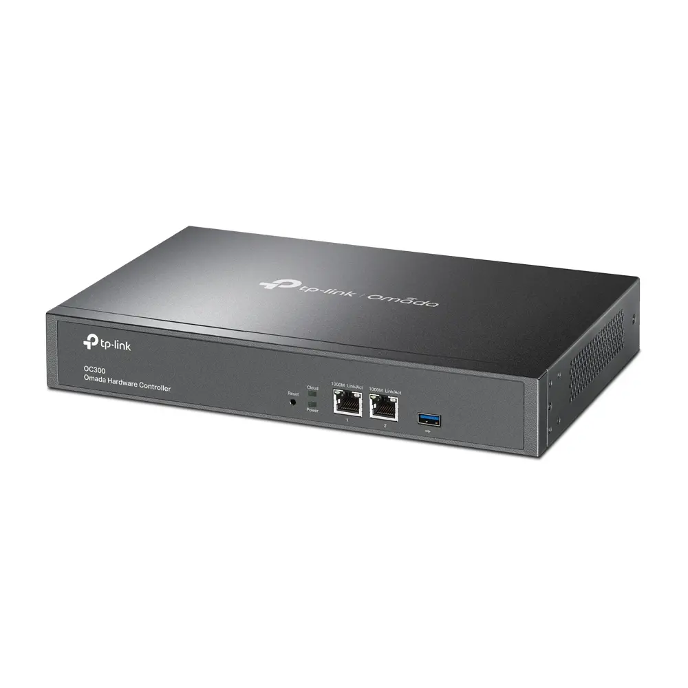 TP-Link OC300 Omada Hardware Controller, 2× 10/100/1000 Ports, 1× USB 3.0 Port, Cloud Access, Up to 500 Omada access points, 100 Omada switches, and 100 Omada routers, Multi-site Management, Omada App, Metal casing, Rack-Mountable - image 2