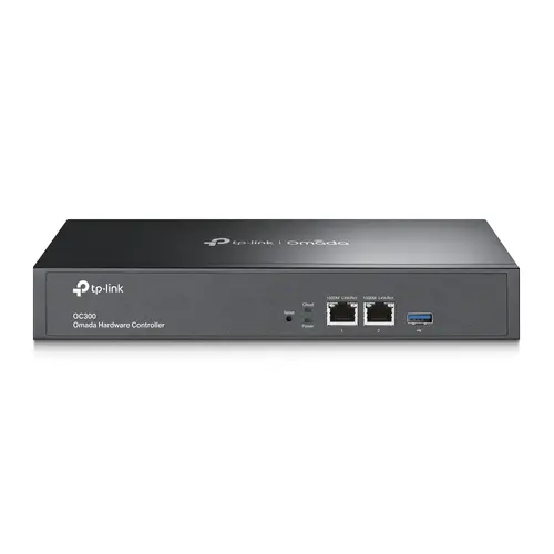 TP-Link OC300 Omada Hardware Controller, 2× 10/100/1000  Ports, 1× USB 3.0 Port, Cloud Access, Up to 500 Omada access points, 100 Omada switches, and 100 Omada routers, Multi-site Management, Omada App, Metal casing, Rack-Mountable