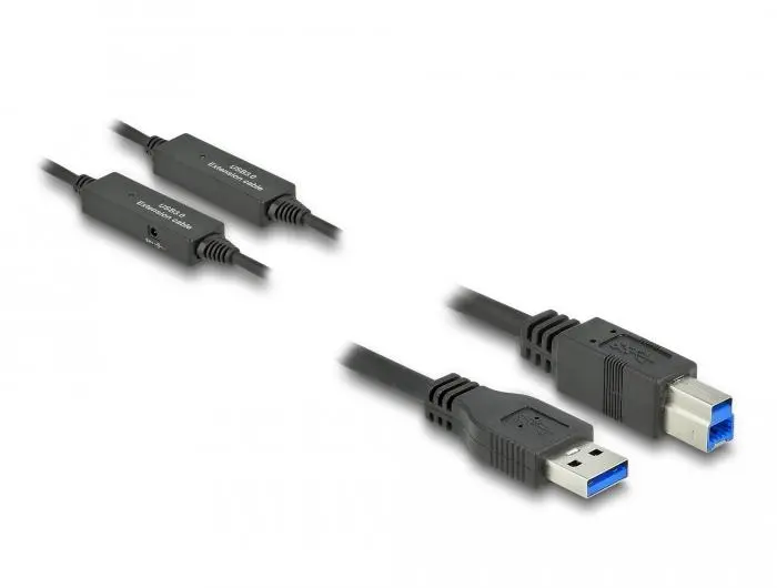 Кабел Delock USB-A - USB-B, USB 3.2, 10м - image 1