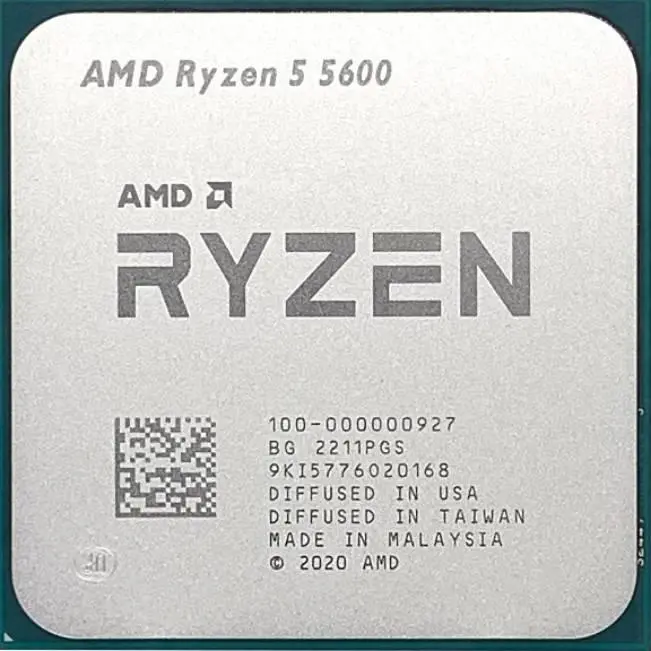 Επεξεργαστής AMD Ryzen 5 5600, υποδοχή AM4, 6 πυρήνες, 3.5GHz, 35MB cache, 65W, Tray