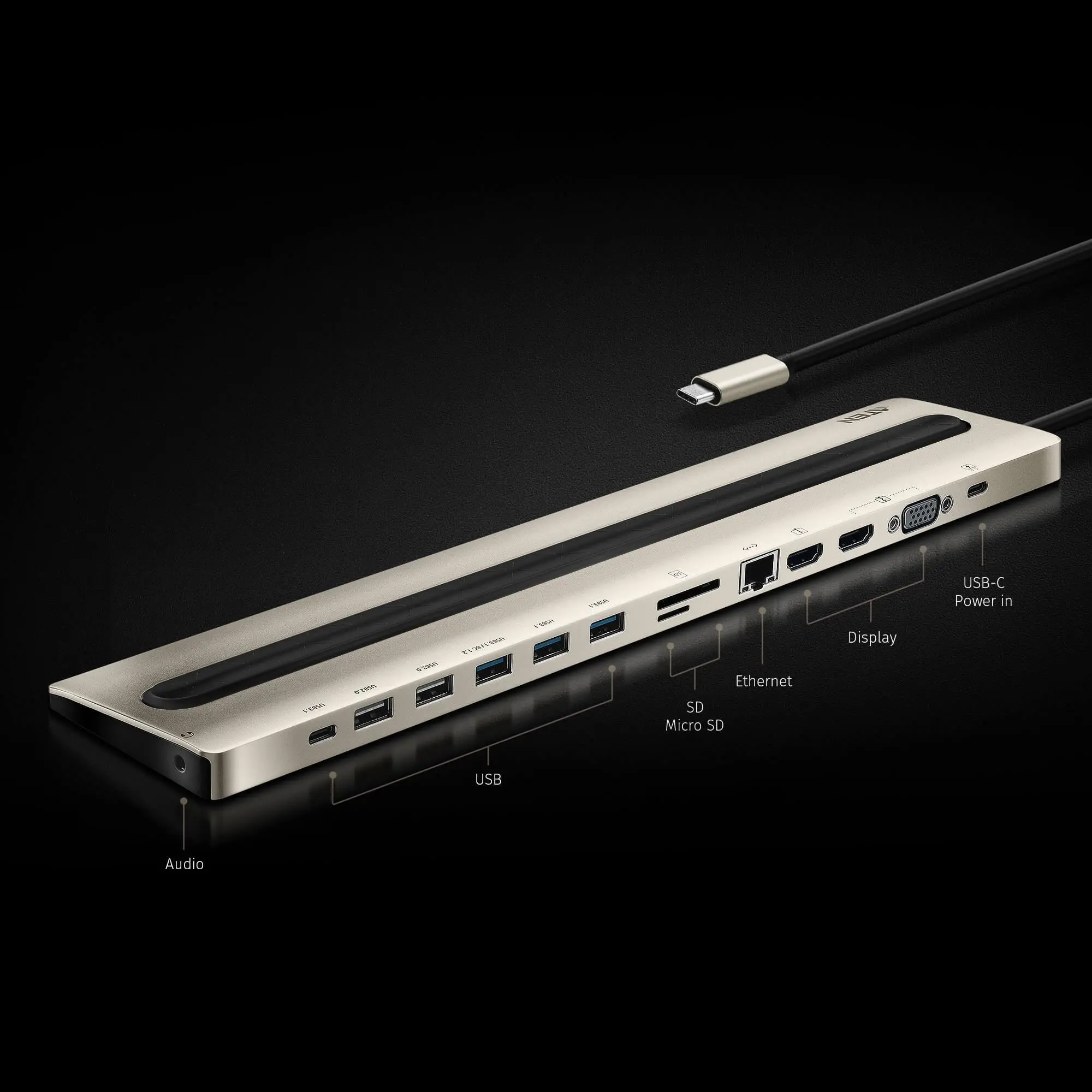 Докинг станция ATEN UH3237, USB-C, Power Pass-Through - image 2
