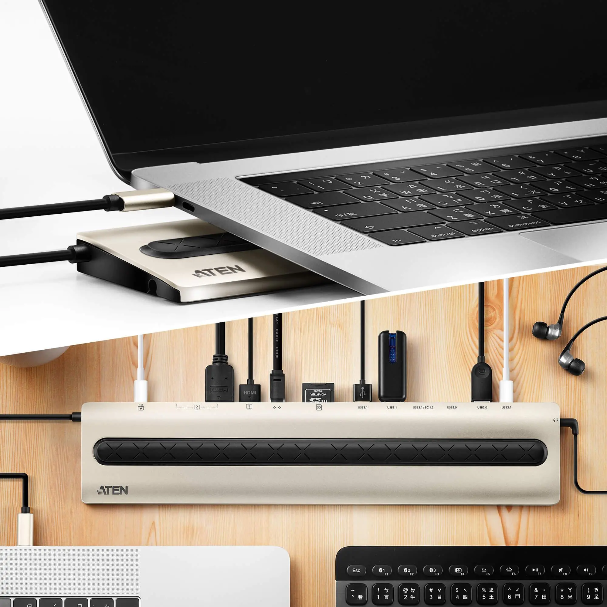 Докинг станция ATEN UH3237, USB-C, Power Pass-Through - image 6