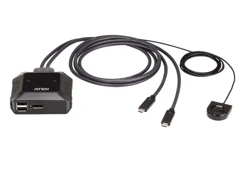 Διακόπτης KVM, ATEN US3312, 2 θυρών, 4K, DisplayPort, USB-C - 1