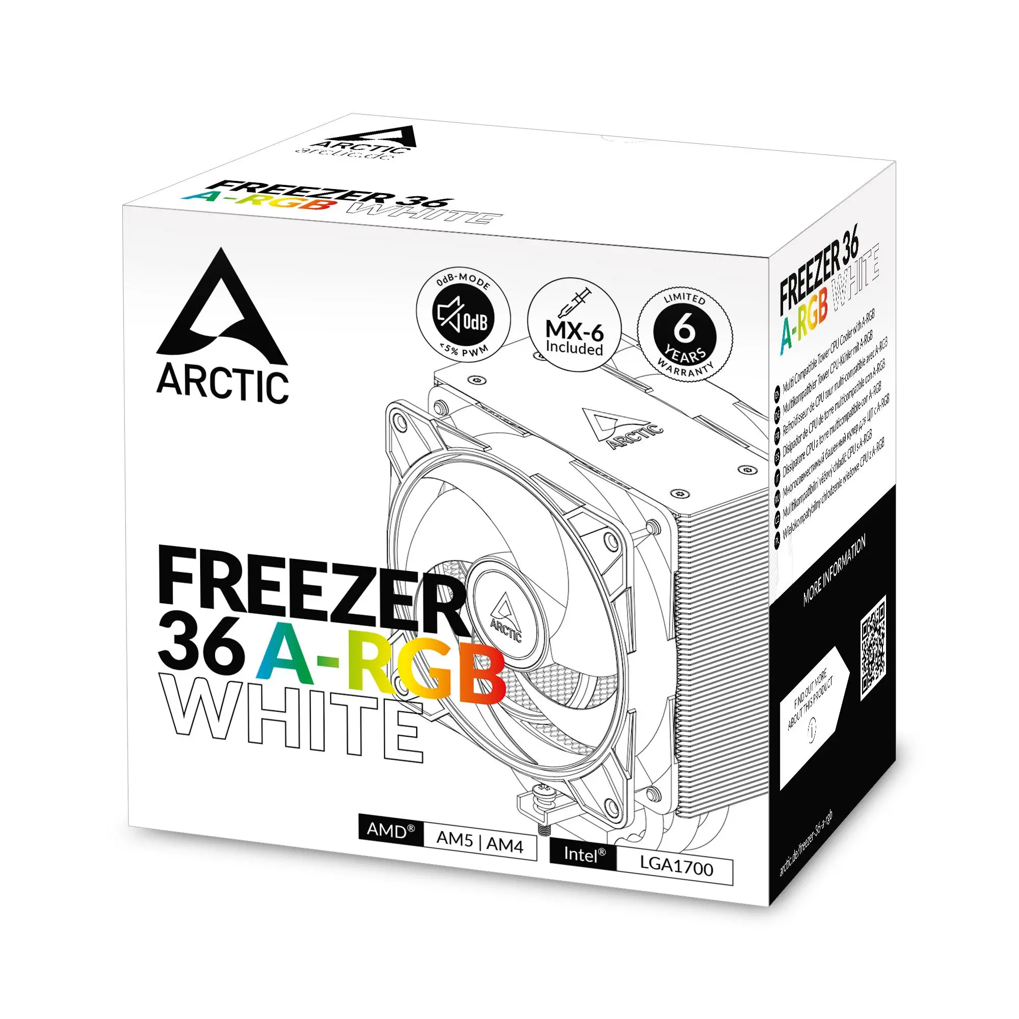 Cooler Arctic Freezer 36 A-RGB alb - LGA1851/LGA1700/AM5 - image 6