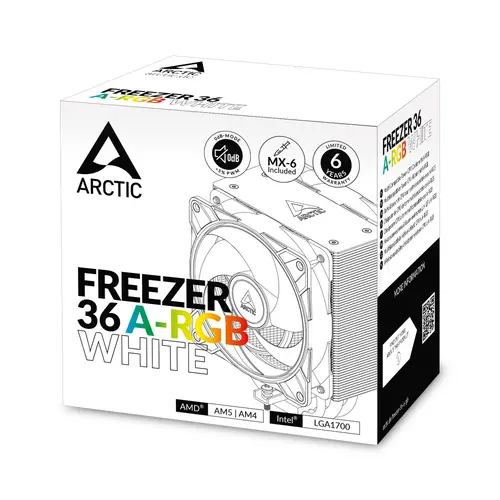 Arctic охладител Freezer 36 A-RGB White - LGA1851/LGA1700/AM5 - image 6