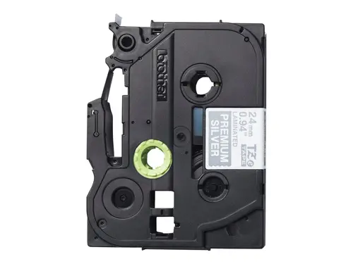 BROTHER TZEPR955 Κασέτες ταινίας πλάτους 24 mm Premium ασημί Λευκό - 2