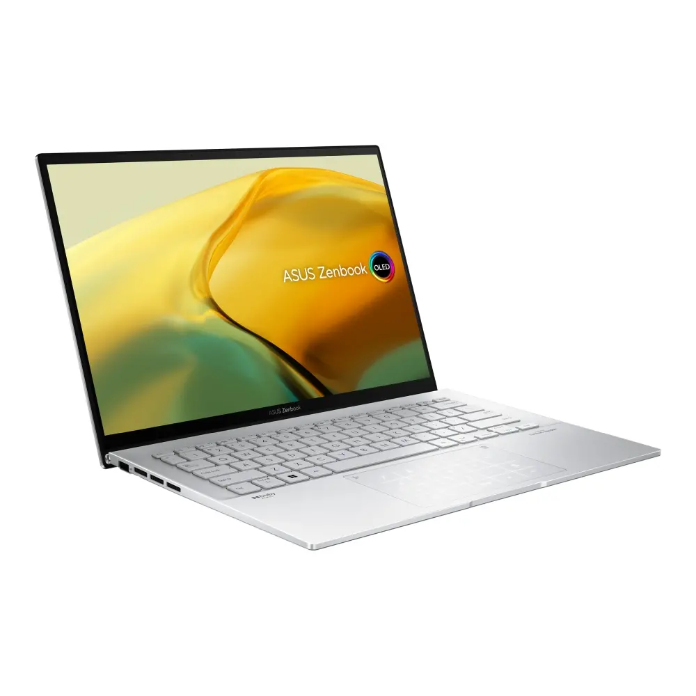 Лаптоп, Asus Zenbook UX3402VA-KM540W, Intel i5-13500H, 14.0" ,WQXGA+ (2880 x 1800) 16:10 aspect ratio, DDR5 16GB(ON BD.),512 GB PCIEG4 SSD, Windows 11, Silver