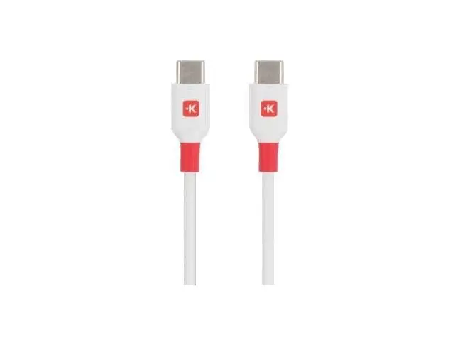 Кабел Skross, USB-C - USB-C мъжко, USB 2.0, 1.2м, Бял - image 1