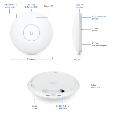 UBIQUITI UniFi U7 Pro, Access Point, WiFi 7 - image 2