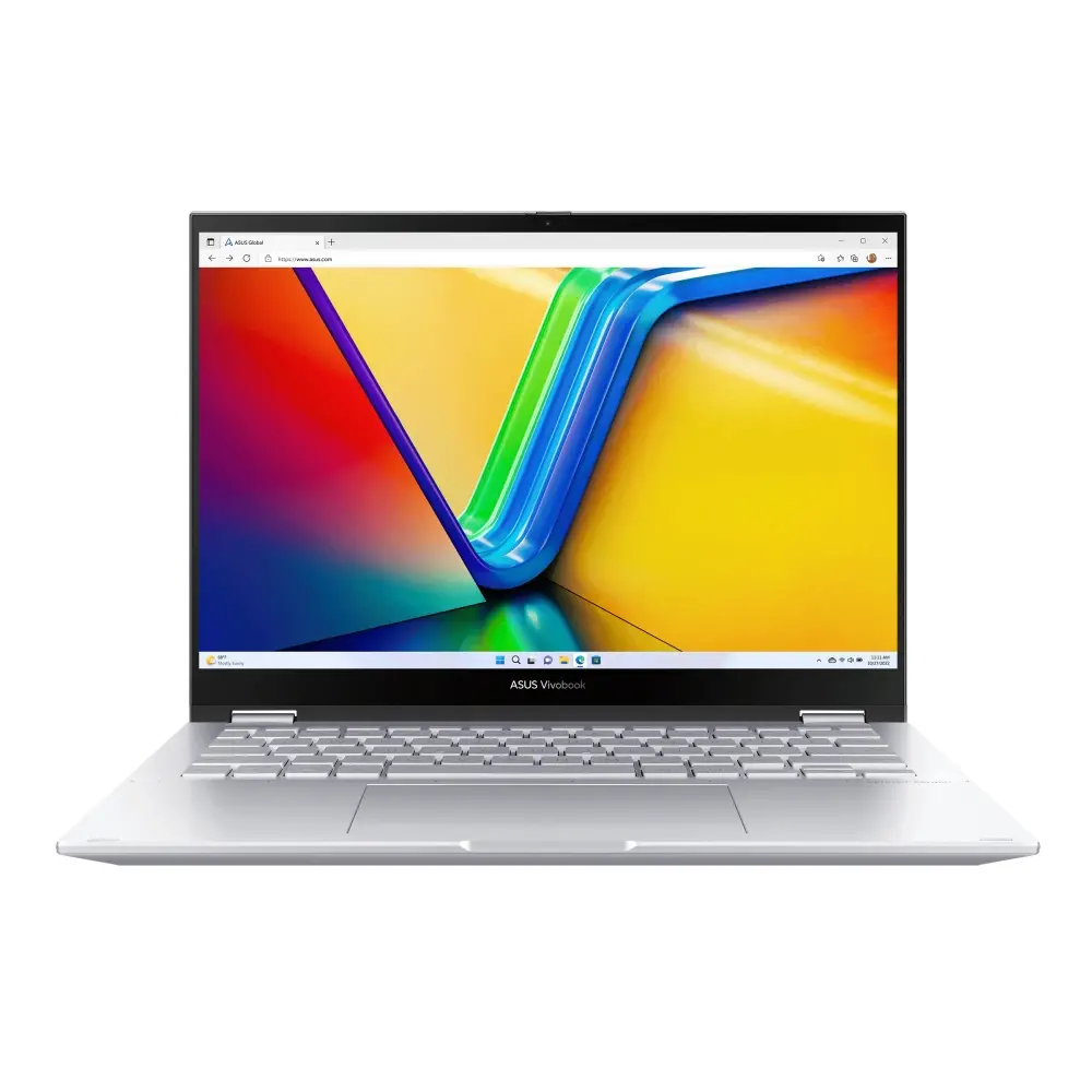 Лаптоп, Asus Vivobook S Flip OLED TP3402VA-KN310W,Intel i5-13500H,14"OLED, 2.8K (2880 x 1800) Touch, DDR4 16GB,512 GB SSD, Windows 11 Home, Silver