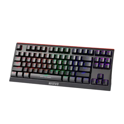 Marvo механична геймърска клавиатура Gaming Mechanical keyboard KG953G - Blue switches, 87 keys TKL, RGB - image 2