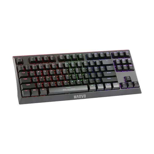 Marvo механична геймърска клавиатура Gaming Mechanical keyboard KG953G - Blue switches, 87 keys TKL, RGB - image 3